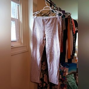 🌟BOGO $15&👇🌟Brown tan plaid gingham pants